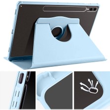 Case Street Casestreet Samsung Galaxy Tab S9 Plus SM-X810 Kılıf Standlı Katlanabilir Pu Silikon Tf2 Turkuaz