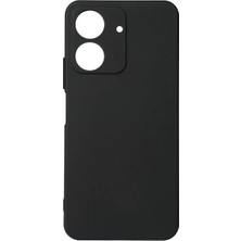Smcase Xiaomi Redmi 13C Kılıf Biye Kamera Korumalı Mat Silikon+Nano Siyah