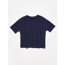 Dilvin 3683 Basic T-Shirt-Lacivert