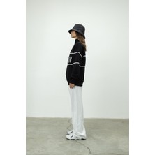 Tubia Şardonlu Yarım Fermuarlı Baskılı Sweatshirt