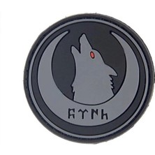 Astüm Askeri Malzeme Hilal Içi Kurt Başı Silikon Patch Arma