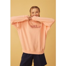 Tubia Kadın Somon Oslo Baskılı Oversize Sweatshirt