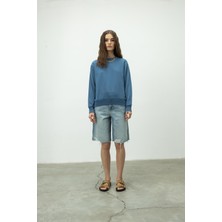 Tubia Bisiklet Yaka Basic Şardonsuz Sweatshirt