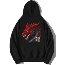 BRZ Collection Oversize Red Dragon Hoodie