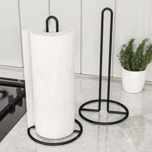 Bino Peçetelik Rulo Havluluk Mat Siyah Kaplama Paslanmaz Dolu Çelik Havlu Peçetelik, Metal Havluluk
