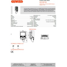 Gewiss GWJ3014A  I-Con  - Type 2 - 22 Kw - IP55  5 mt Kablolu Sarj Istasyonu