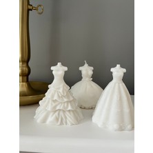 Selins Art Candle Gelinlik Elbise Mum Set