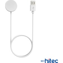 Schitec HW22 Pro Akıllı Saat Kablosuz Şarj Aleti H11-HW-HK-DTNO1-S8 Ultra-Hello Modeller Ile Uyumlu Beyaz