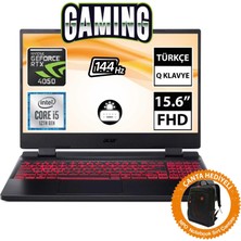 Acer Nitro 5 AN515-58-588W NH.QLZEY.007A5 I5-12450H 16GB 512SSD+1TBSSD RTX4050 15.6" Fullhd Freedos Taşınabilir BILGISAYAR-CNT006