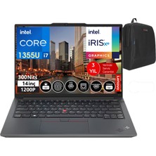 Lenovo Thinkpad E14 Gen5 Intel Core I7 1355U 16GB 256GB SSD 14" Wuxga IPS Freedos Taşınabilir Bilgisayar TB21JK0006TX04+WEBLEGELSINÇANTA