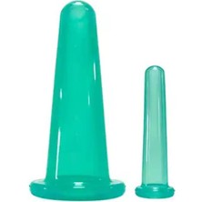 Naturachi Silikon Yüz Masaj Kupa Seti  2'Li Yeşil Renk