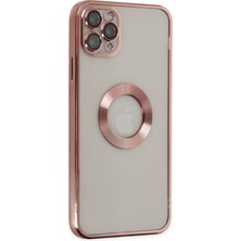 Happycase iPhone 11 Pro Kılıf Slot Silikon - Rose Gold