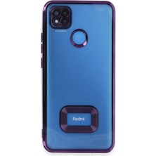 Happycase Xiaomi Redmi 9c Kılıf Slot Silikon - Mor