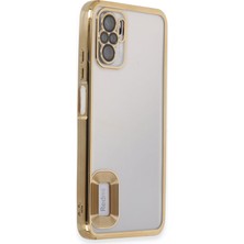 Happycase Xiaomi Redmi Note 10S Kılıf Slot Silikon - Gold