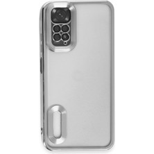 Happycase Xiaomi Redmi Note 11 Kılıf Slot Silikon - Gümüş