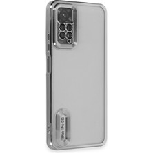 Happycase Xiaomi Redmi Note 11 Pro Kılıf Slot Silikon - Gümüş