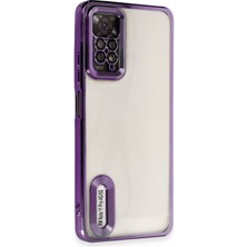 Happycase Xiaomi Redmi Note 11 Pro Kılıf Slot Silikon - Mor