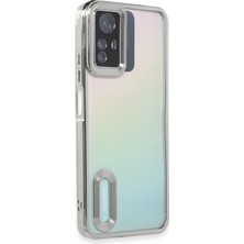 Happycase Xiaomi Redmi Note 12S Kılıf Slot Silikon - Gümüş