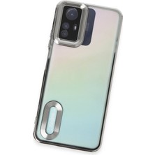 Happycase Xiaomi Redmi Note 12S Kılıf Slot Silikon - Gümüş