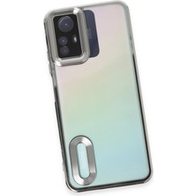 Happycase Xiaomi Redmi Note 12S Kılıf Slot Silikon - Gümüş