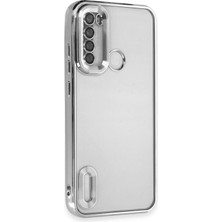 Happycase Xiaomi Redmi Note 8 Kılıf Slot Silikon - Gümüş