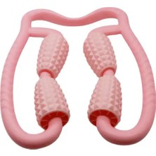 Naturachi Selülit Masaj Rulosu 4 Topuzlu Masaj Aparatı Pembe