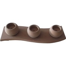 Altınyapı Hobi Market Yuvarlak 3' Lü Mumluk Takım ( Mdfm-2 )