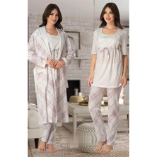 Effortt Lohusa Sabahlıklı Pijama Takımı Pembe - 8044