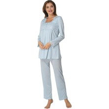 Effortt Lohusa Pijama Takımı Mavi - 7012