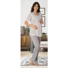 Effortt Lohusa Pijama Takımı Gri - 8012