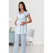 Effortt Lohusa Pijama Takımı Mavi - 6012