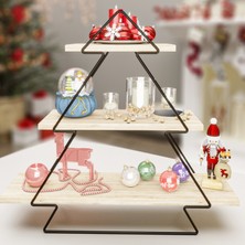 Bino Düzenleyici Organizer Mutfak Rafı Banyo Rafı Masif Salon Duvar Rafı Siyah Mat Ahşap Ağaç Modeli