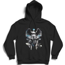 The Fame Kızılderili, Kartal ve Kurt, Native American, Eagle And Wolf Kapüşonlu Sweatshirt Hoodie