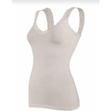 Yıldız 2262 Bayan Kalın Askılı Modal V Yaka Dantelli Atlet 3 Adet