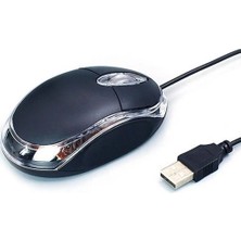 Enfein USB Girişli Fare Ergonomik Kablolu 1200 Dpı Işıklı Optik Mouse Siyah