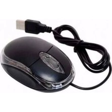 Enfein USB Girişli Fare Ergonomik Kablolu 1200 Dpı Işıklı Optik Mouse Siyah