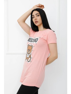 Butik Mine Baskılı Tshirt Pembe - 310.623.