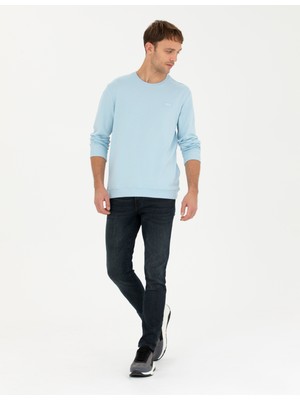 Pierre Cardin Erkek Açık Mavi  Regular Fit Bisiklet Yaka Sweatshirt 50279557-VR095