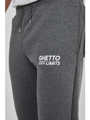 Ghetto Off Limits Basic Unisex Antrasit Melanj Eşofman Altı