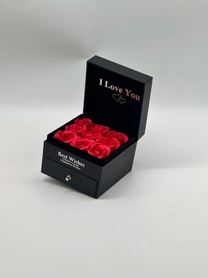 Kent Bazaar Kişiye Özel Çekmeceli Kokulu Gül Kutusu Takı Kutusu
