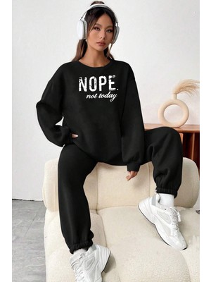 Only Trend Wear Unisex Nope Baskılı Bisiklet Yaka Eşofman Takımı