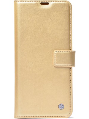 kilifone - Xiaomi Redmi 13C - Kılıf 360 Full Koruma Kapakli Kartlikli Kart Bölmeli Cüzdan Kilif - Gold - T30020