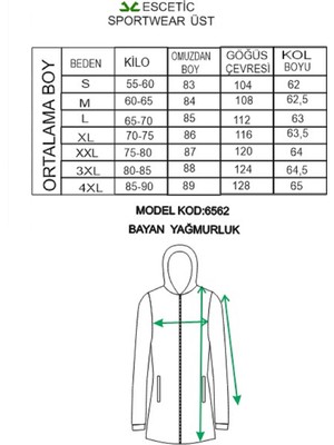 Escetic Kadın Bordo Rüzgarlık Sabit Kapüşonlu Desenli Astarlı Su İtici Mevsimlik İnce Ceket 6562