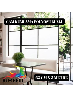 Rimafol Cam Kumlama Folyosu Buzlu Cam filmi 63CM X3METRE