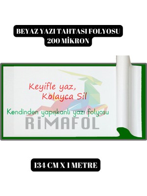 Rimafol Yazı Tahtası Folyosu 134CMX1 METRE200 Micron