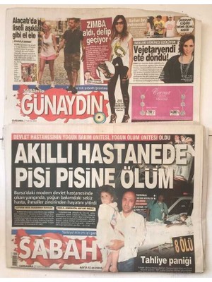Gökçe Koleksiyon Sabah Gazetesi Günaydın Eki Ile 27 Mayıs  2009 -Akıllı Hastanede Pisi Pisine Ölüm    GZ7270