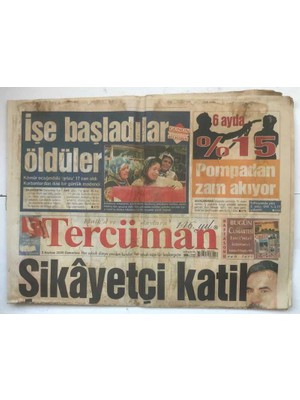 Gökçe Koleksiyon Tercüman Gazetesi 3 Haziran 2006 - Irakta Çocuk Infazı    GZ7400
