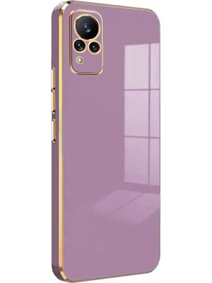 Microsonic Vivo V21 Kılıf Olive Plated Lila