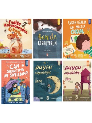 Endişe Kavanozundan Çıkanlar - Ben de Korkuyorum - Evden Uzakta İlk Macera Okul - Can Sıkıntıma Ne Söyledim? - Duygu Günlüğüm Öfke - Duygu Günlüğüm Stres 6 Kitap