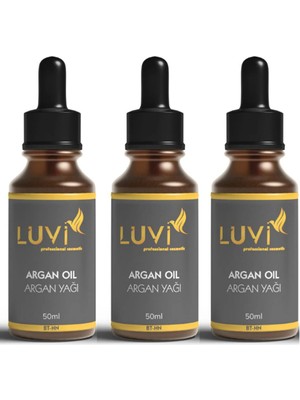 Luvi Aşırı Yıpranmış Ve Dökülen Saçlara Özel Argan Yağı 3 Lü Set (50ml+50ml+50ml)